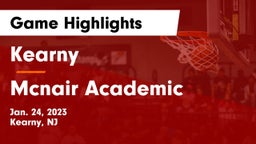 Kearny  vs Mcnair Academic Game Highlights - Jan. 24, 2023