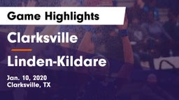 Clarksville  vs Linden-Kildare Game Highlights - Jan. 10, 2020