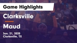 Clarksville  vs Maud  Game Highlights - Jan. 21, 2020