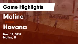 Moline  vs Havana  Game Highlights - Nov. 12, 2018