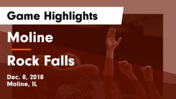 Moline  vs Rock Falls  Game Highlights - Dec. 8, 2018