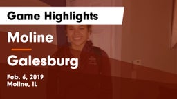 Moline  vs Galesburg  Game Highlights - Feb. 6, 2019