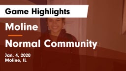 Moline  vs Normal Community Game Highlights - Jan. 4, 2020