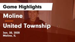 Moline  vs United Township Game Highlights - Jan. 30, 2020