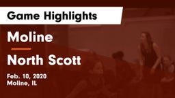 Moline  vs North Scott  Game Highlights - Feb. 10, 2020