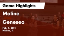 Moline  vs Geneseo  Game Highlights - Feb. 9, 2021