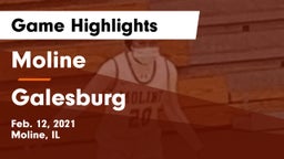Moline  vs Galesburg  Game Highlights - Feb. 12, 2021