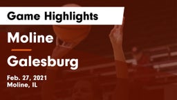 Moline  vs Galesburg  Game Highlights - Feb. 27, 2021