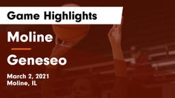 Moline  vs Geneseo  Game Highlights - March 2, 2021