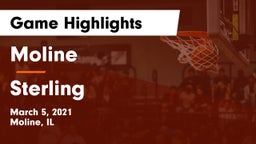 Moline  vs Sterling  Game Highlights - March 5, 2021