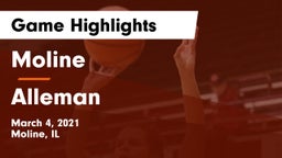 Moline  vs Alleman  Game Highlights - March 4, 2021