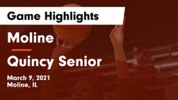Moline  vs Quincy Senior  Game Highlights - March 9, 2021