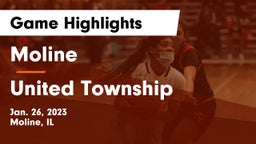 Moline  vs United Township Game Highlights - Jan. 26, 2023