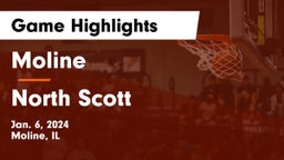 Moline  vs North Scott  Game Highlights - Jan. 6, 2024