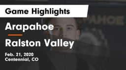 Arapahoe  vs Ralston Valley  Game Highlights - Feb. 21, 2020