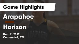 Arapahoe  vs Horizon  Game Highlights - Dec. 7, 2019