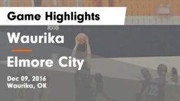 Waurika  vs Elmore City Game Highlights - Dec 09, 2016