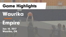 Waurika  vs Empire  Game Highlights - Jan 10, 2017
