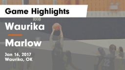 Waurika  vs Marlow  Game Highlights - Jan 16, 2017