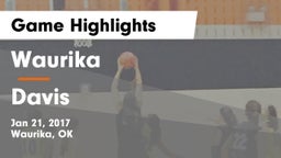 Waurika  vs Davis  Game Highlights - Jan 21, 2017