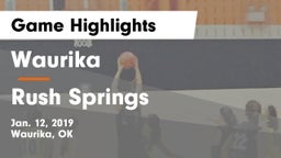 Waurika  vs Rush Springs  Game Highlights - Jan. 12, 2019