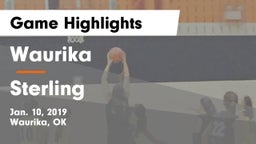 Waurika  vs Sterling  Game Highlights - Jan. 10, 2019