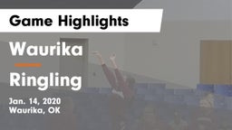 Waurika  vs Ringling Game Highlights - Jan. 14, 2020