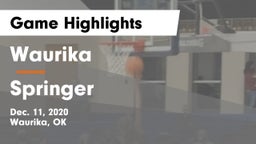 Waurika  vs Springer  Game Highlights - Dec. 11, 2020