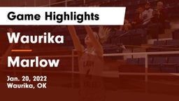 Waurika  vs Marlow  Game Highlights - Jan. 20, 2022