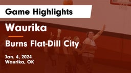 Waurika  vs Burns Flat-Dill City  Game Highlights - Jan. 4, 2024