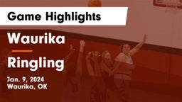 Waurika  vs Ringling  Game Highlights - Jan. 9, 2024