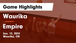 Waurika  vs Empire  Game Highlights - Jan. 12, 2024