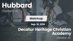 Matchup: Hubbard  vs. Decatur Heritage Christian Academy  2016