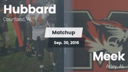 Matchup: Hubbard  vs. Meek  2016