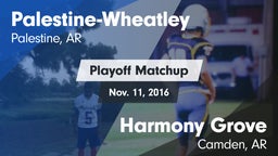 Matchup: Palestine-Wheatley vs. Harmony Grove  2016