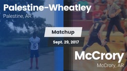 Matchup: Palestine-Wheatley vs. McCrory  2017