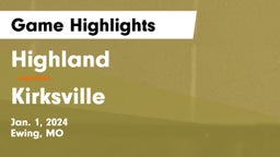 Highland  vs Kirksville  Game Highlights - Jan. 1, 2024