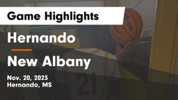 Hernando  vs New Albany  Game Highlights - Nov. 20, 2023