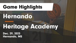 Hernando  vs Heritage Academy  Game Highlights - Dec. 29, 2023
