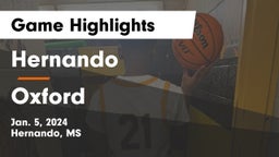 Hernando  vs Oxford  Game Highlights - Jan. 5, 2024