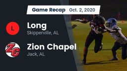 Recap: Long  vs. Zion Chapel  2020