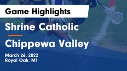 Shrine Catholic  vs Chippewa Valley  Game Highlights - March 26, 2022