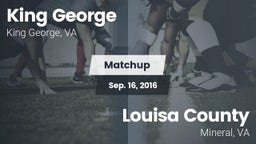 Matchup: King George High vs. Louisa County  2016