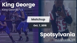 Matchup: King George High vs. Spotsylvania  2016