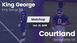 Matchup: King George High vs. Courtland  2016