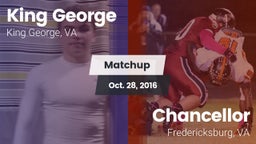 Matchup: King George High vs. Chancellor  2016