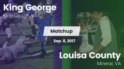 Matchup: King George High vs. Louisa County  2017