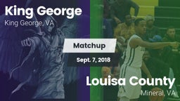 Matchup: King George High vs. Louisa County  2018