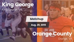 Matchup: King George High vs. Orange County  2019