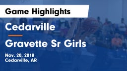 Cedarville  vs Gravette Sr Girls Game Highlights - Nov. 20, 2018